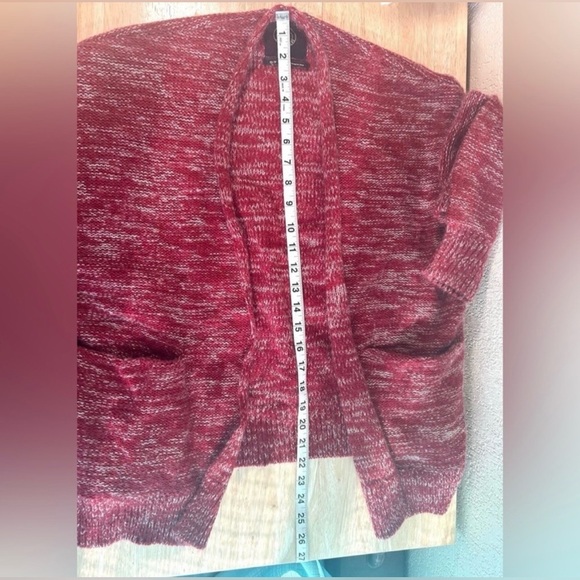 Urban Outfitters Red Marled Open Cardigan XS Cozy Knit Sweater - Picture 6 of 10